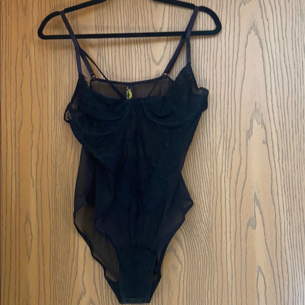 Black lace lingerie